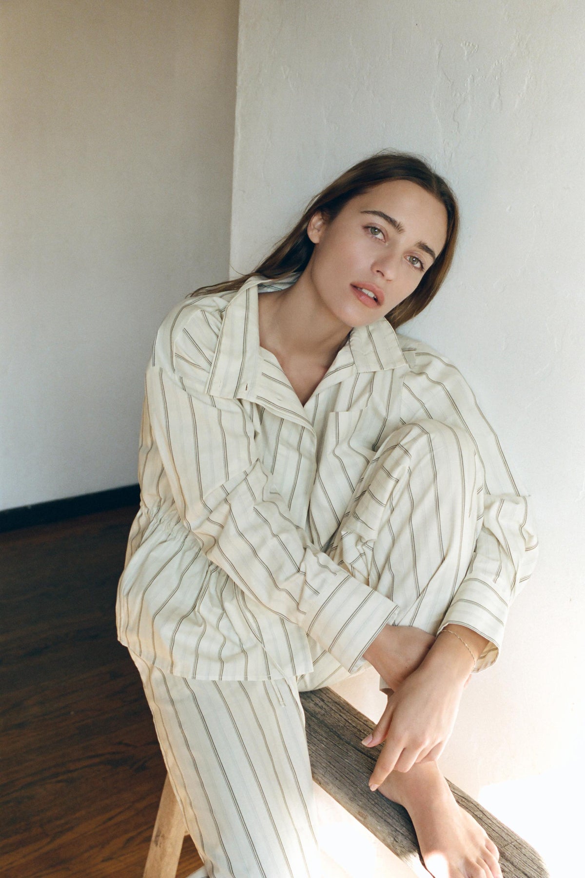 Gestreifte Pyjamahose