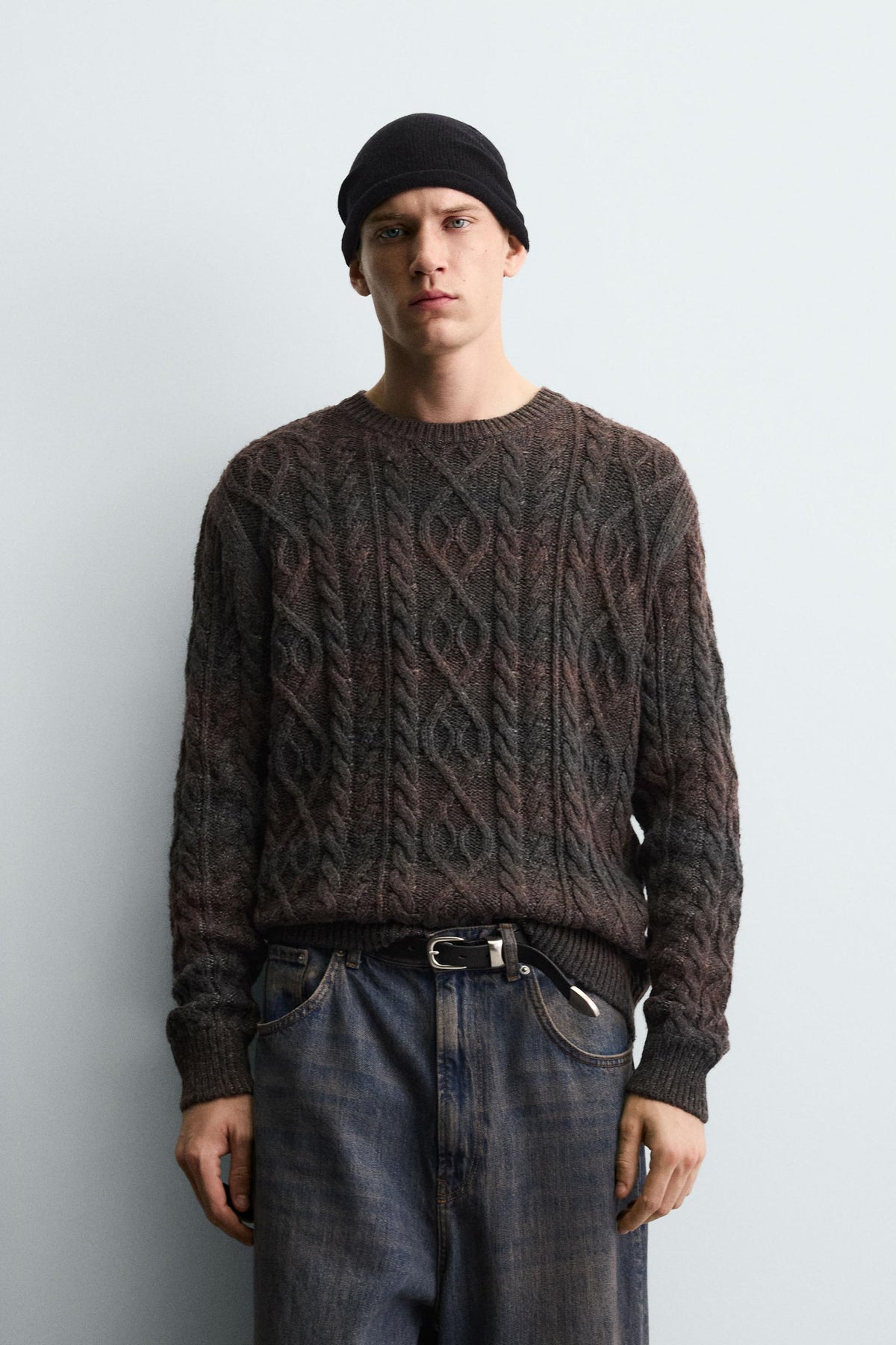 TEXTURED CABLE-KNIT JUMPER - Image 2