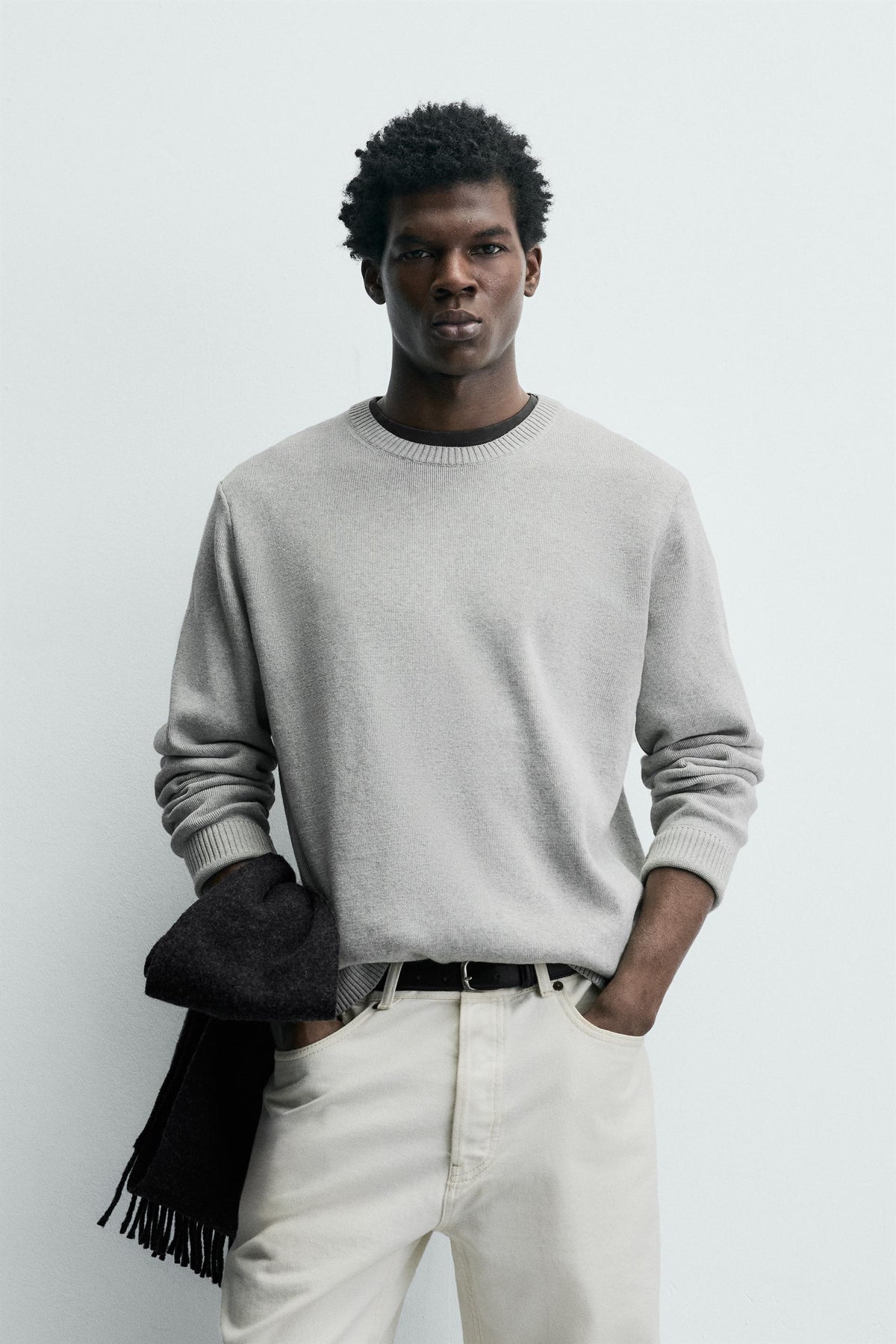 TEXTURED COTTON JUMPER - Image 2
