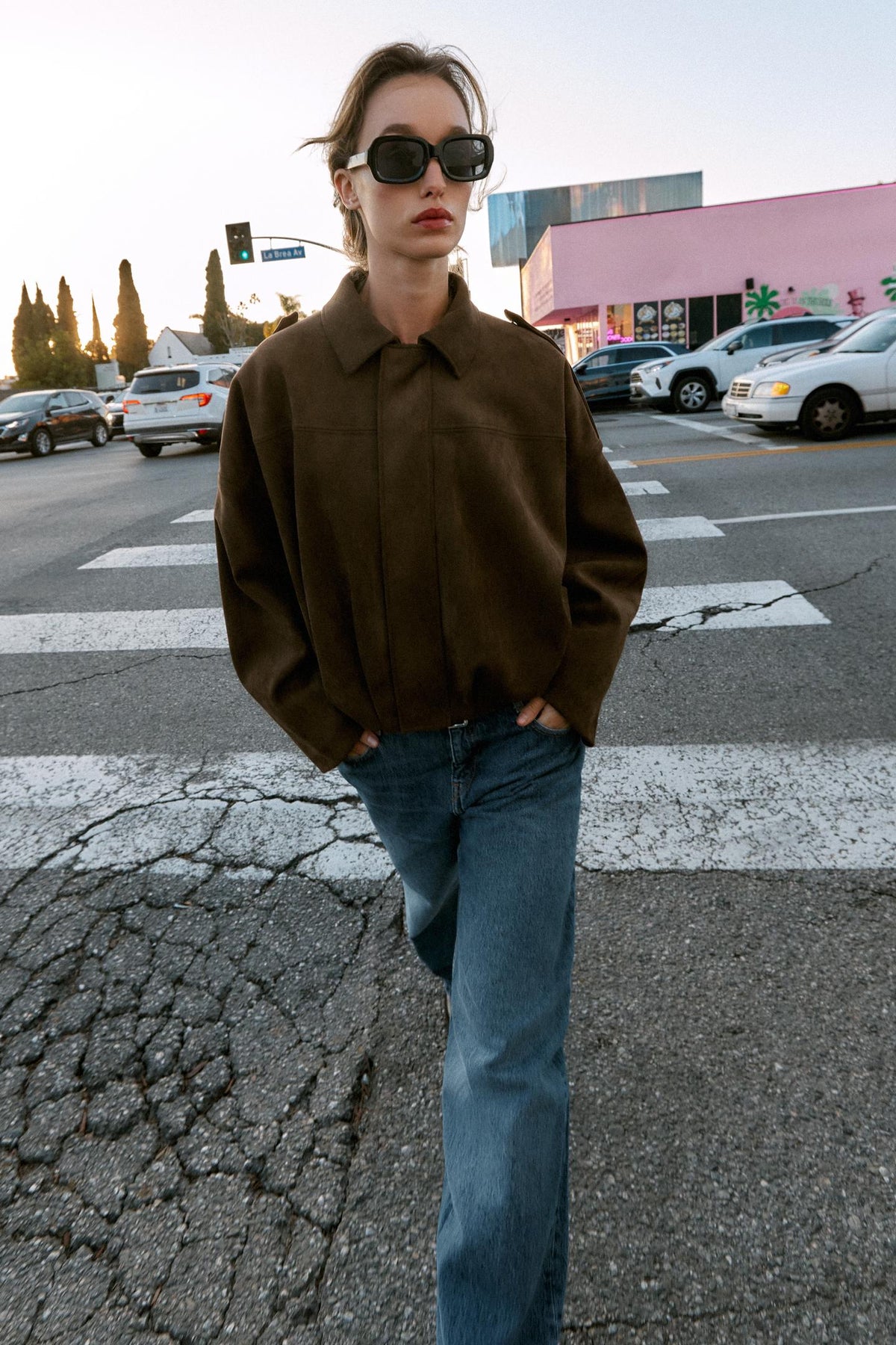 Wildleder-Bomberjacke