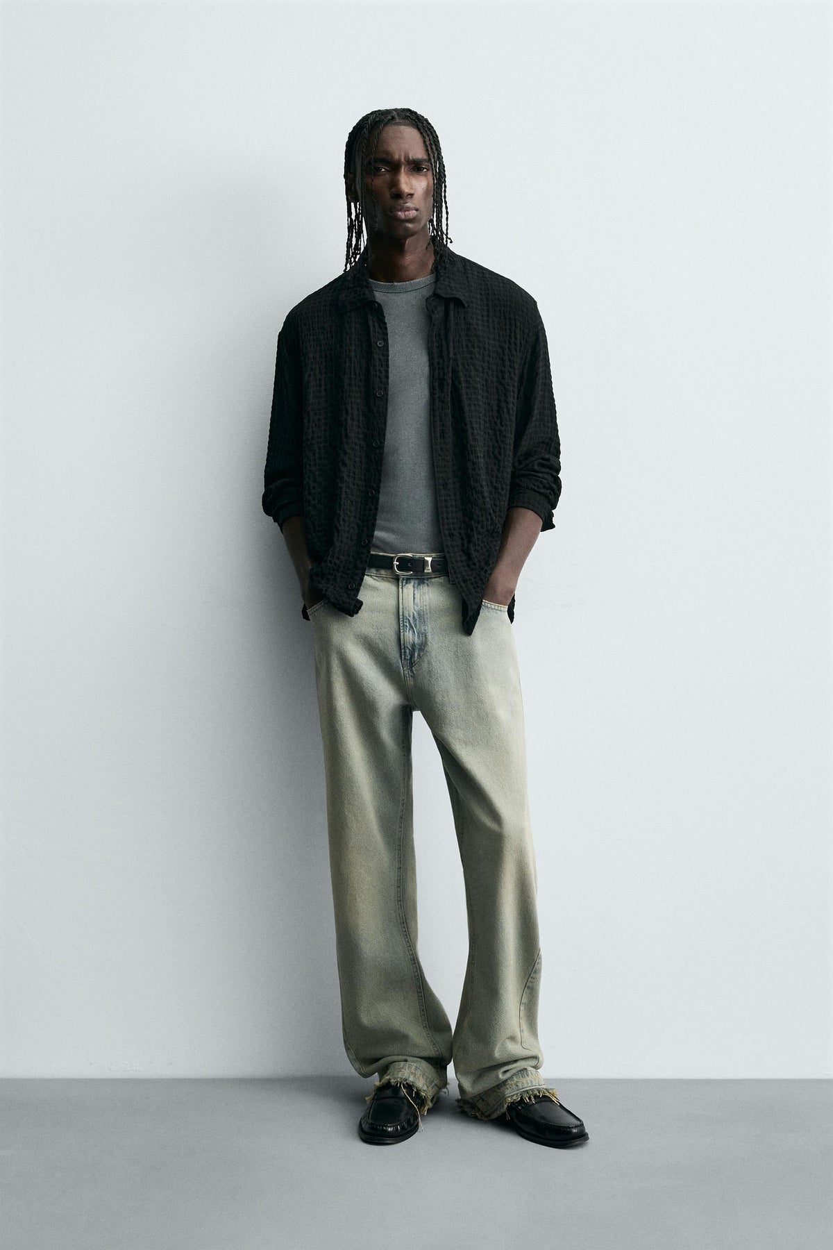 TEXTURED CHECK SHIRT - Image 1