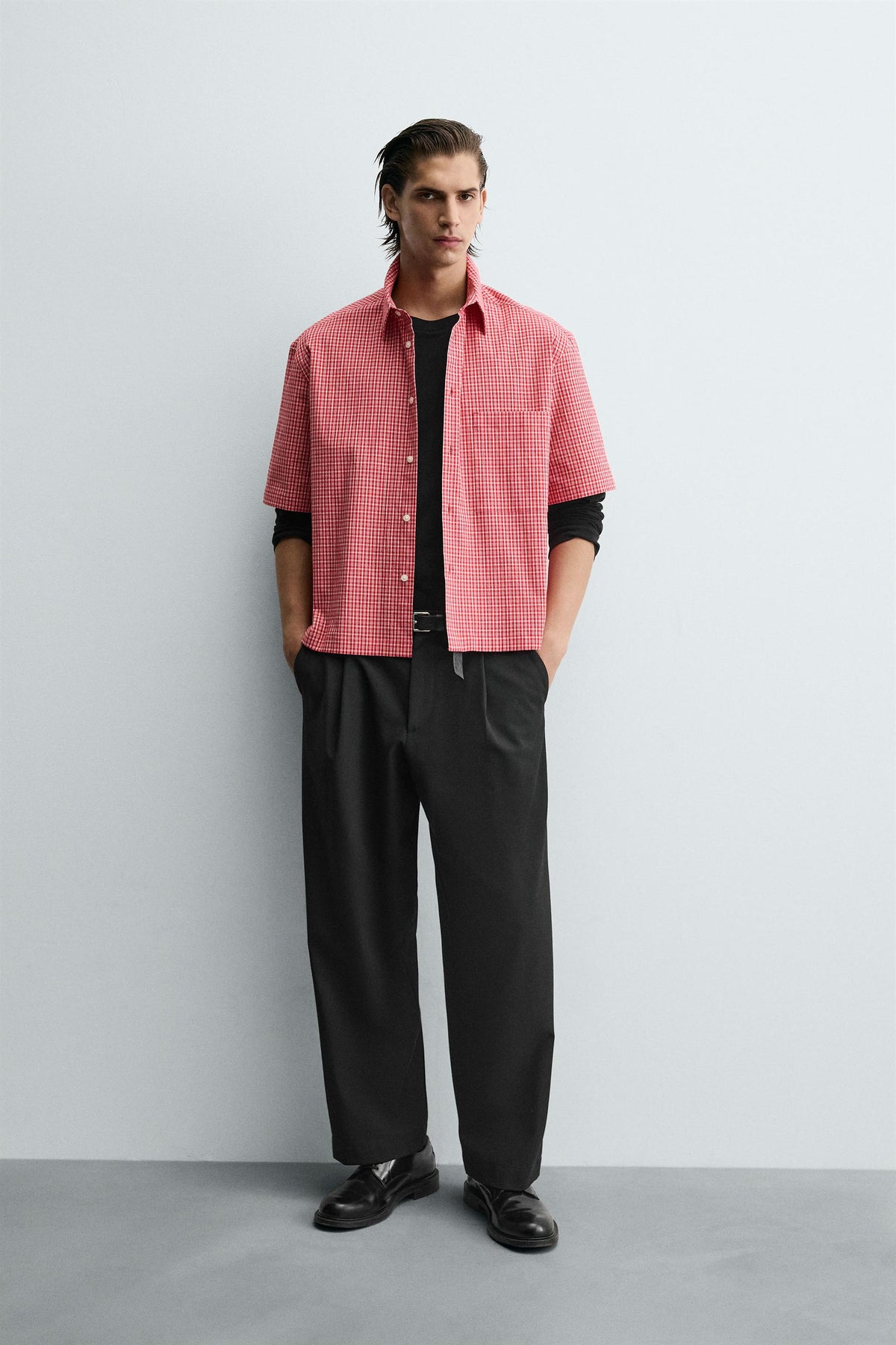 CHECKED RELAXED FIT SHIRT - Image 1