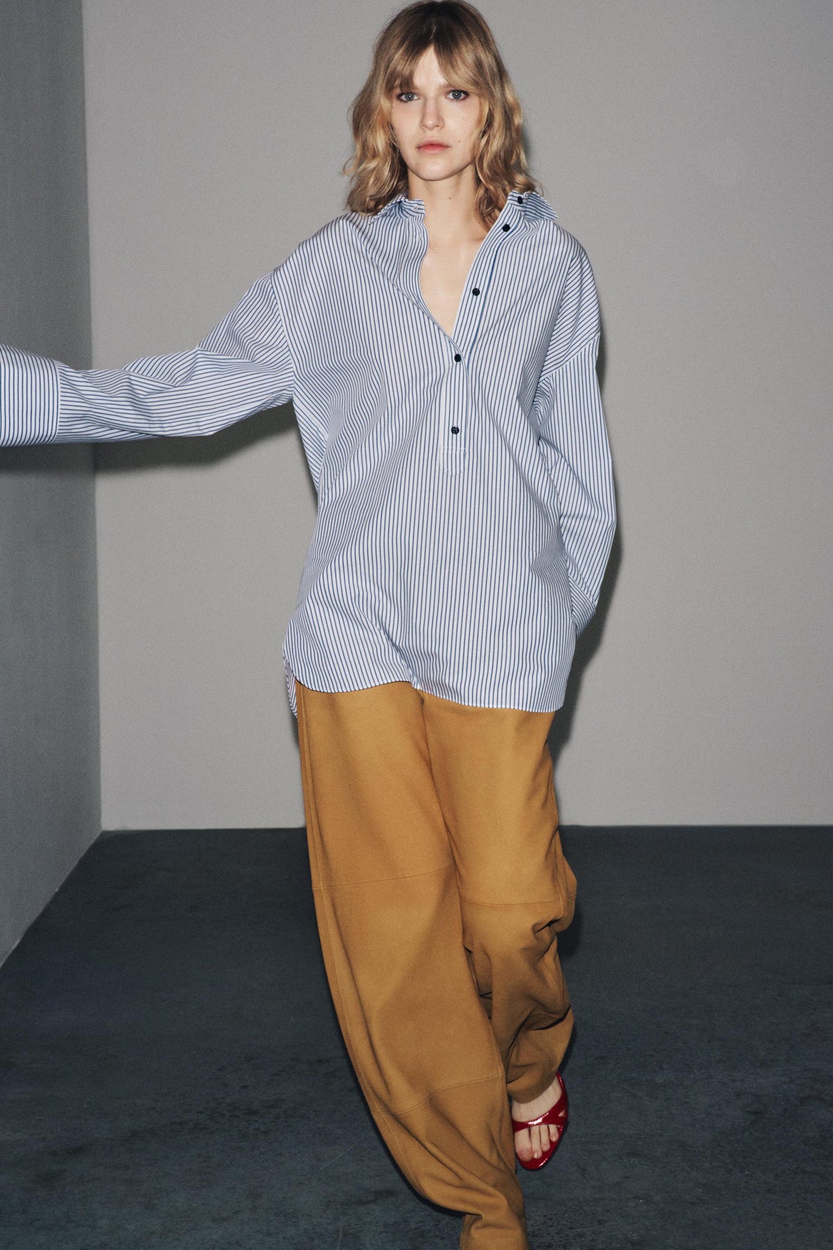 Gestreiftes Popelinehemd