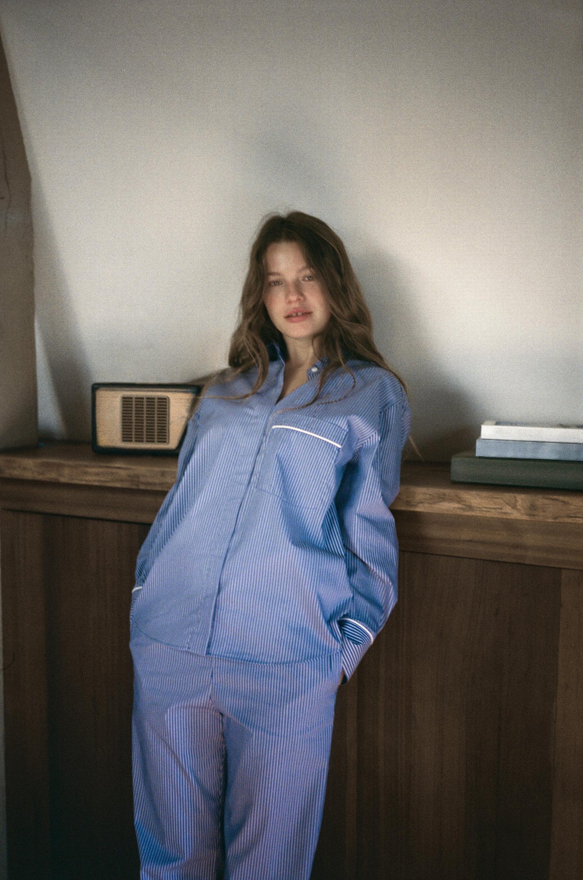 Gestreiftes Pyjamahemd