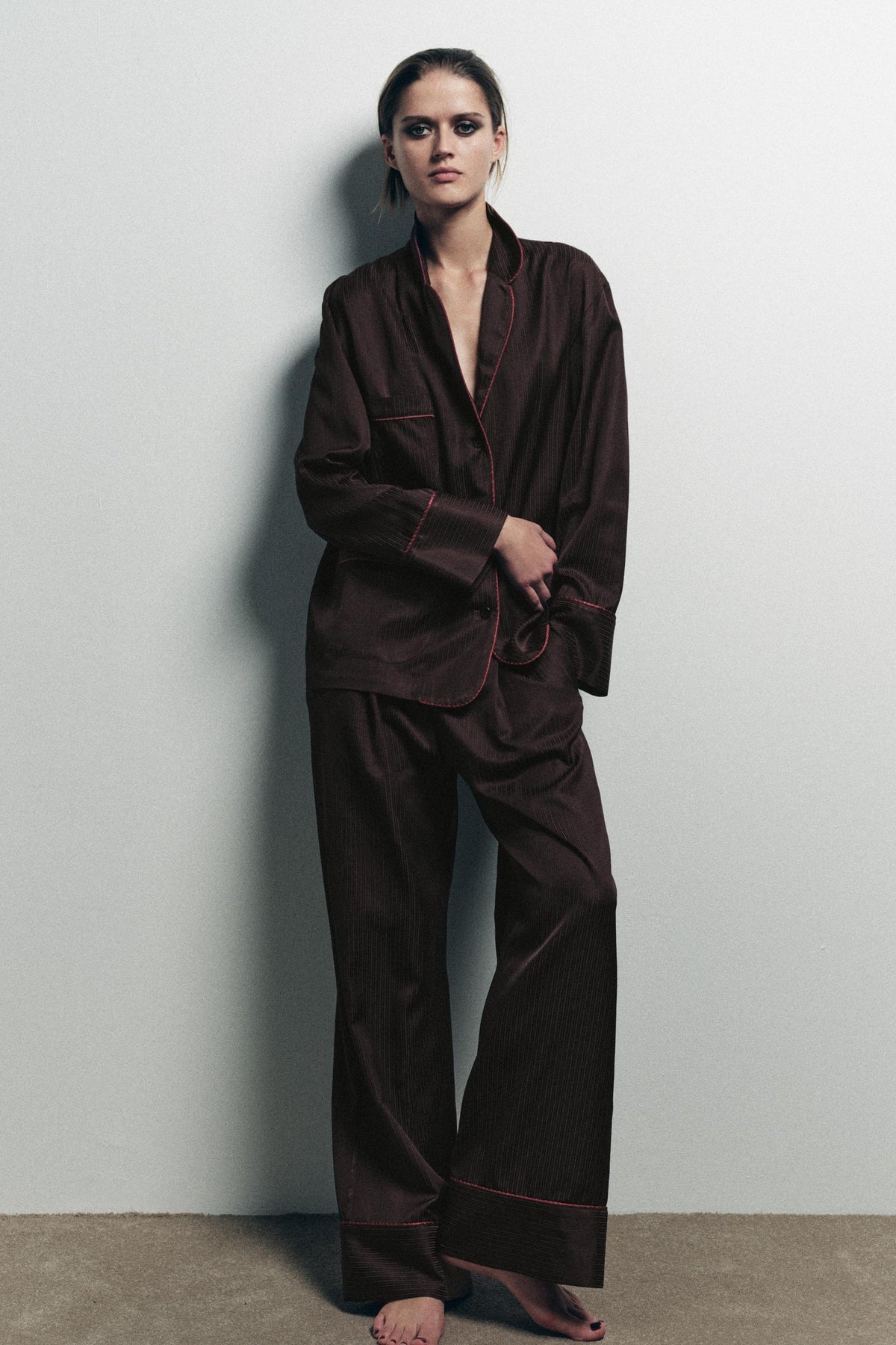 GESTREIFTES PYJAMAHEMD