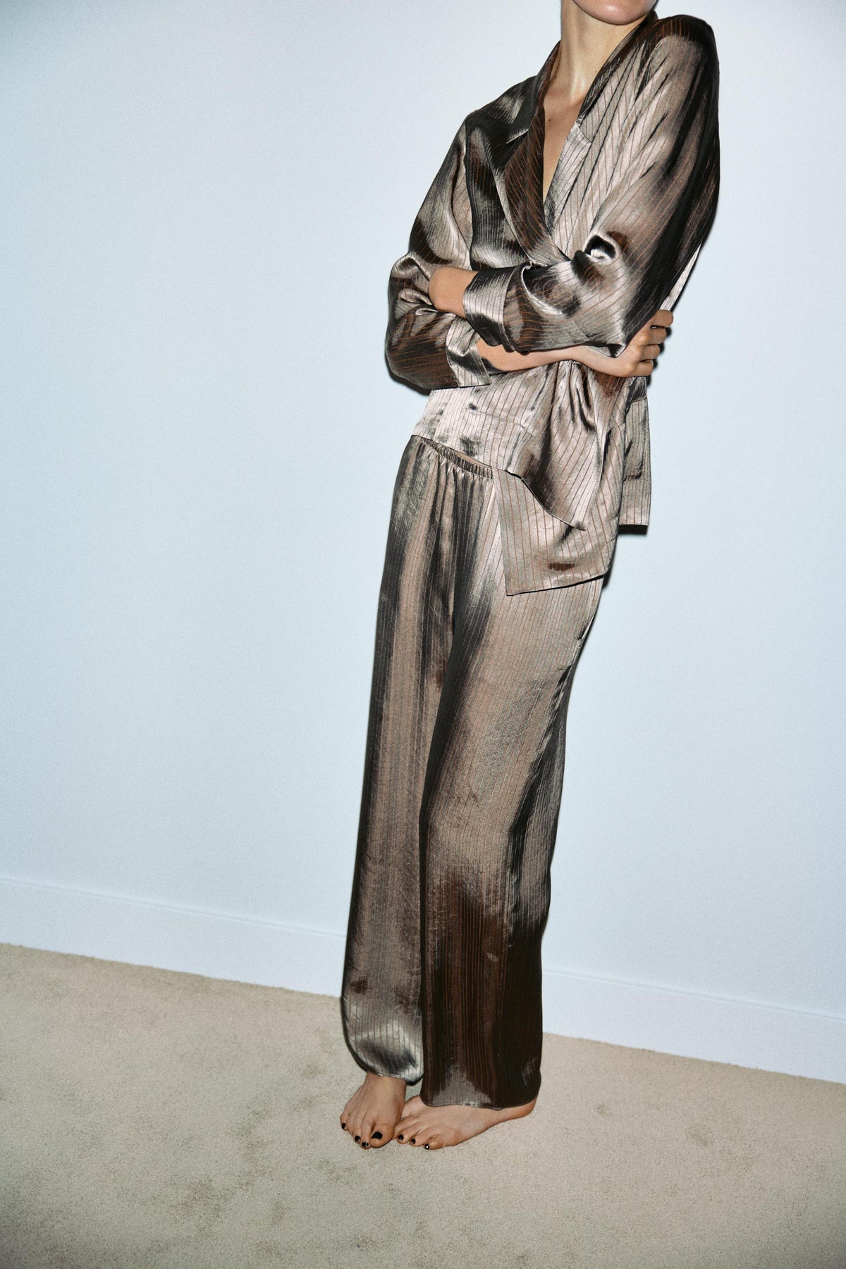 Gestreifte Pyjamahose