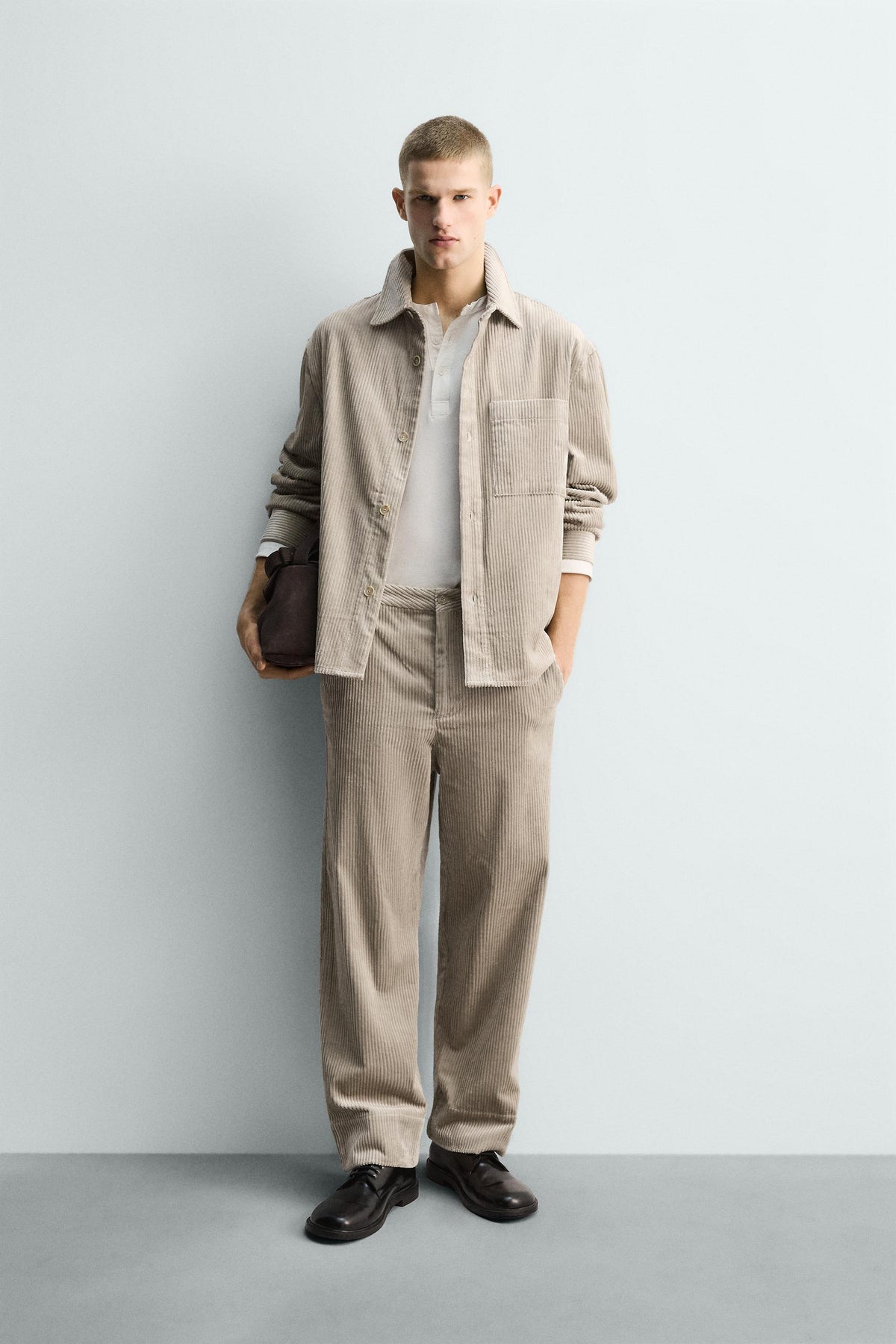 RELAXED FIT CORDUROY TROUSERS - Image 1