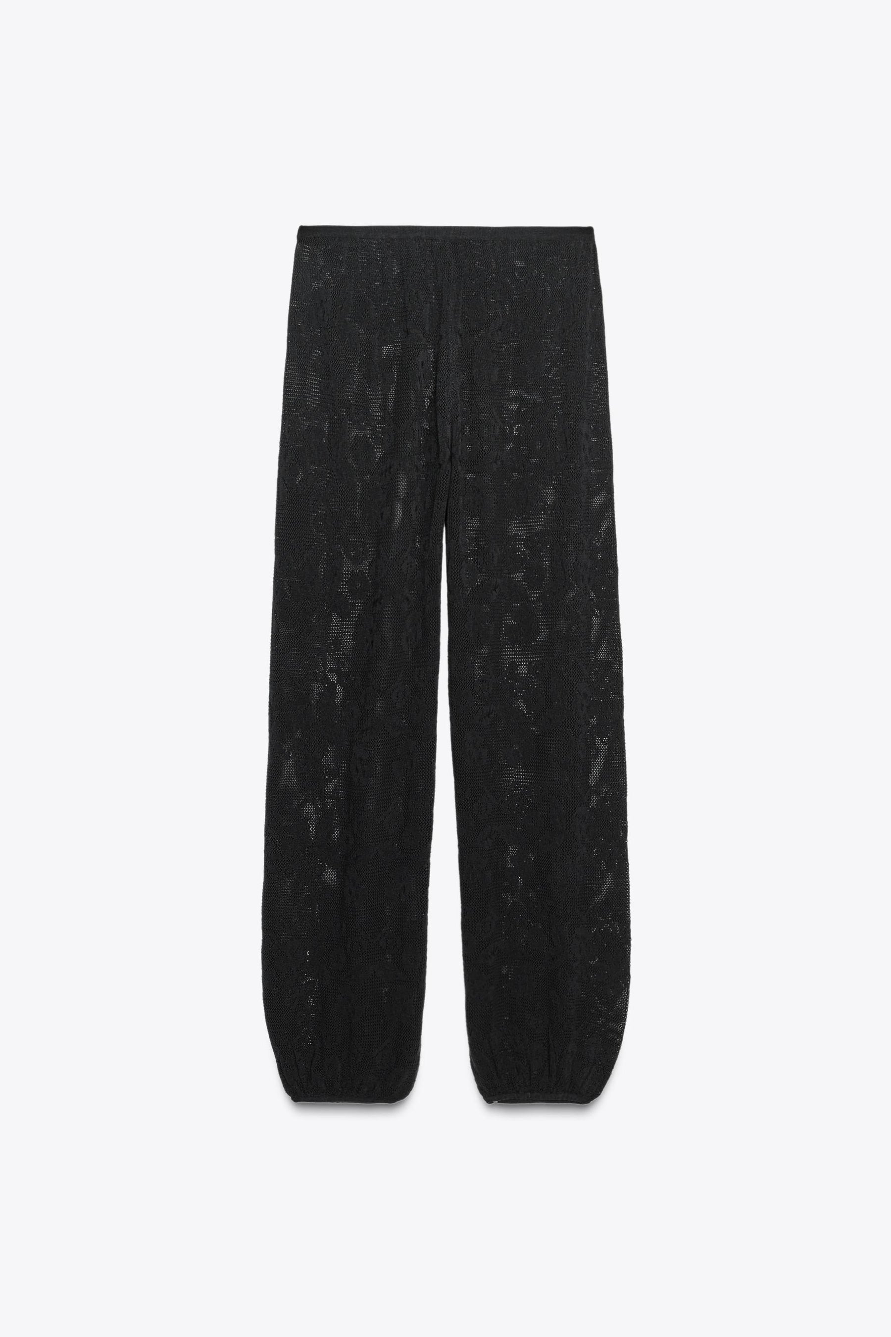 FLORAL STRUCTURE KNIT TROUSERS - Image 7