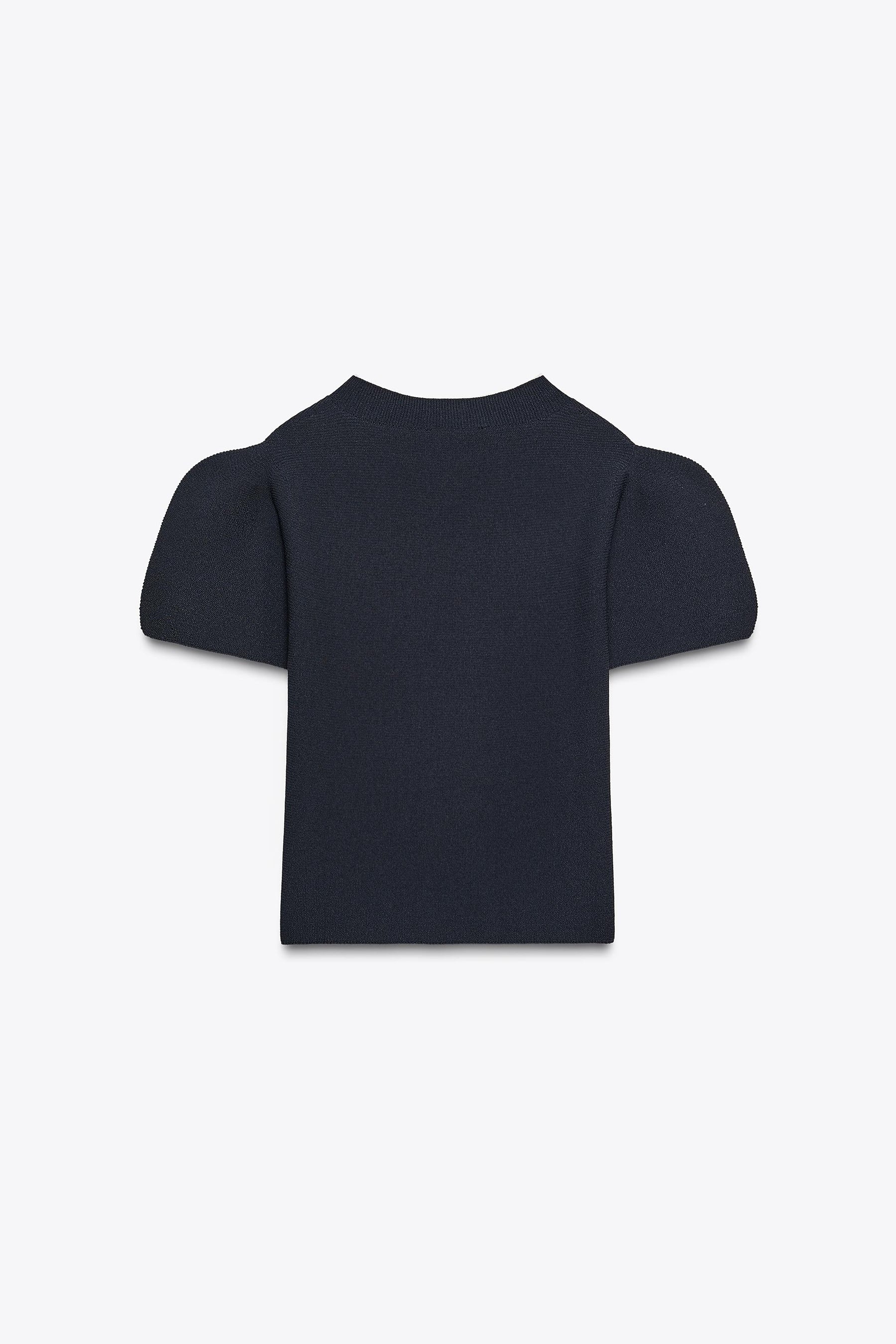 Strickpullover mit Puffärmeln