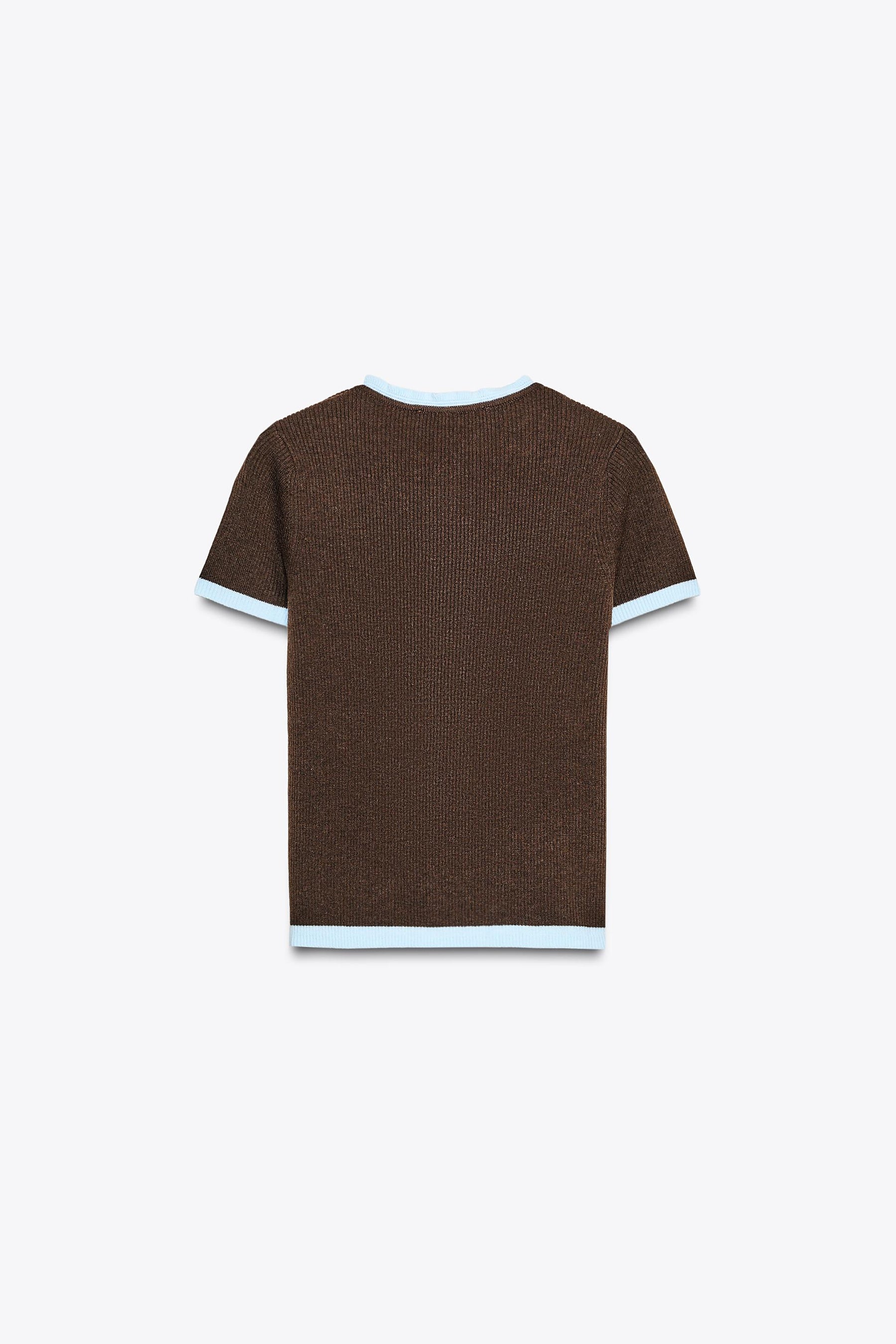 Kontrastfarbener Strickcardigan