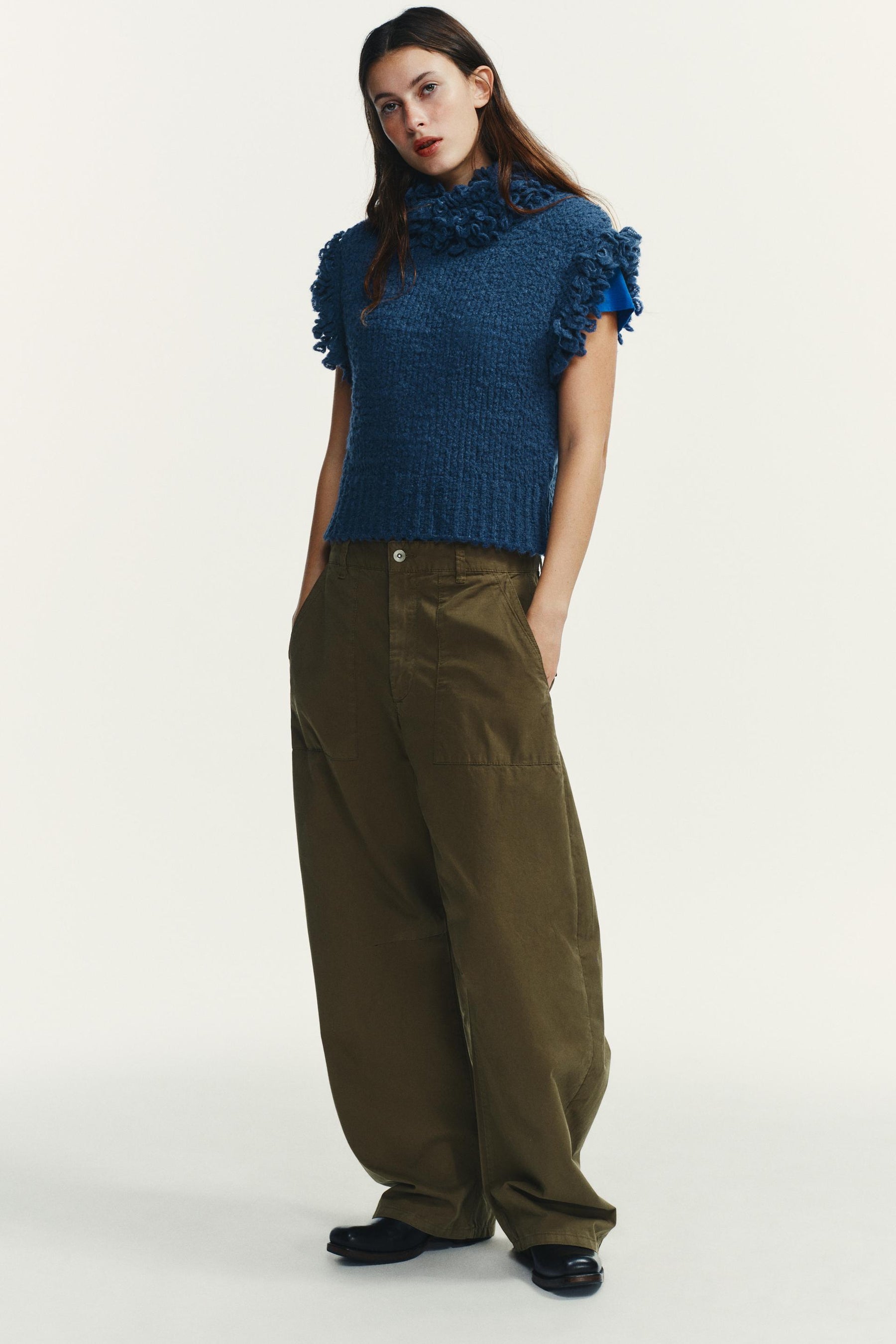 FRINGED KNIT JUMPER VEST - Image 5