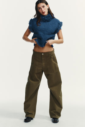 FRINGED KNIT JUMPER VEST - Image 1