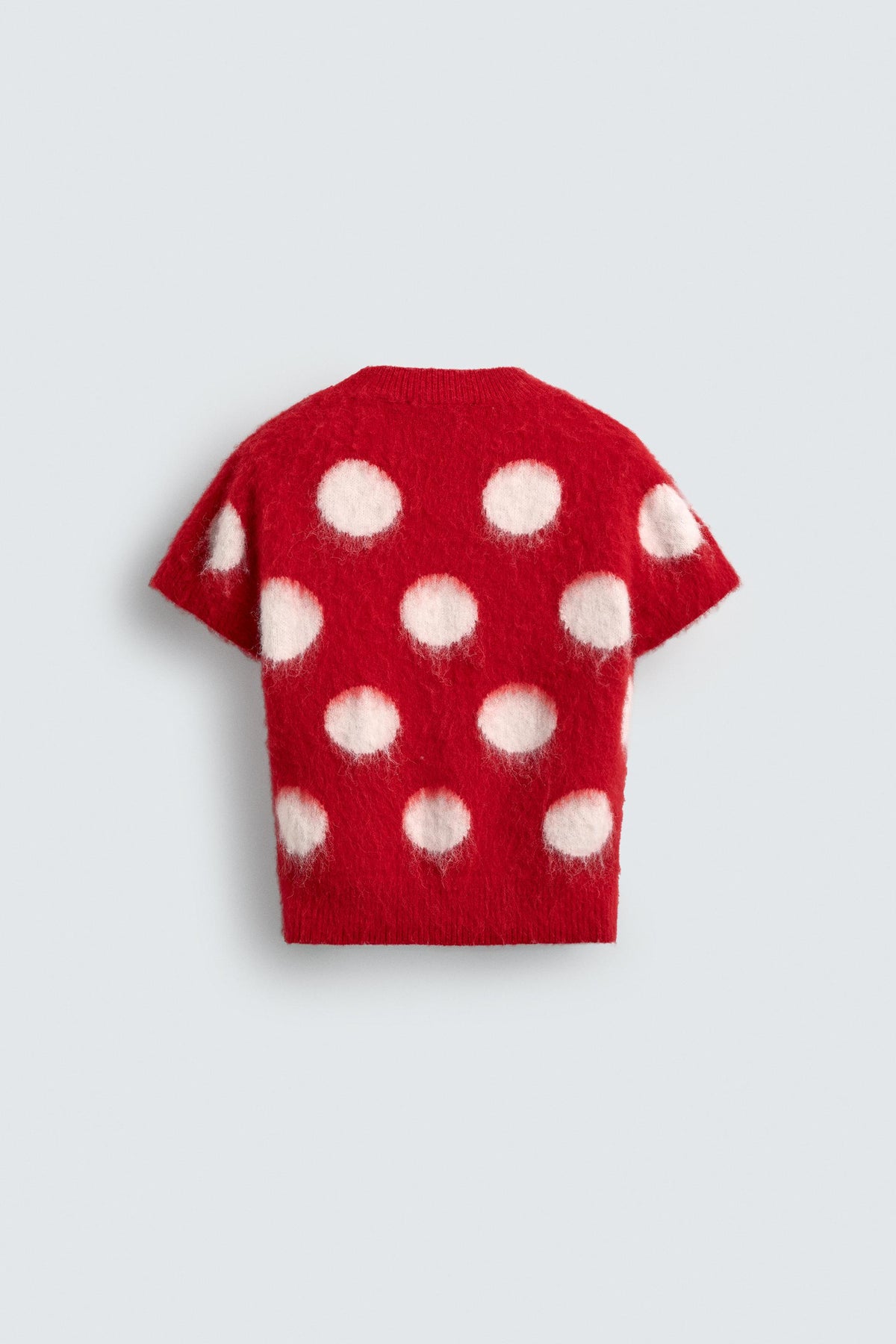 BRUSHED KNIT POLKA DOT TOP - Image 1