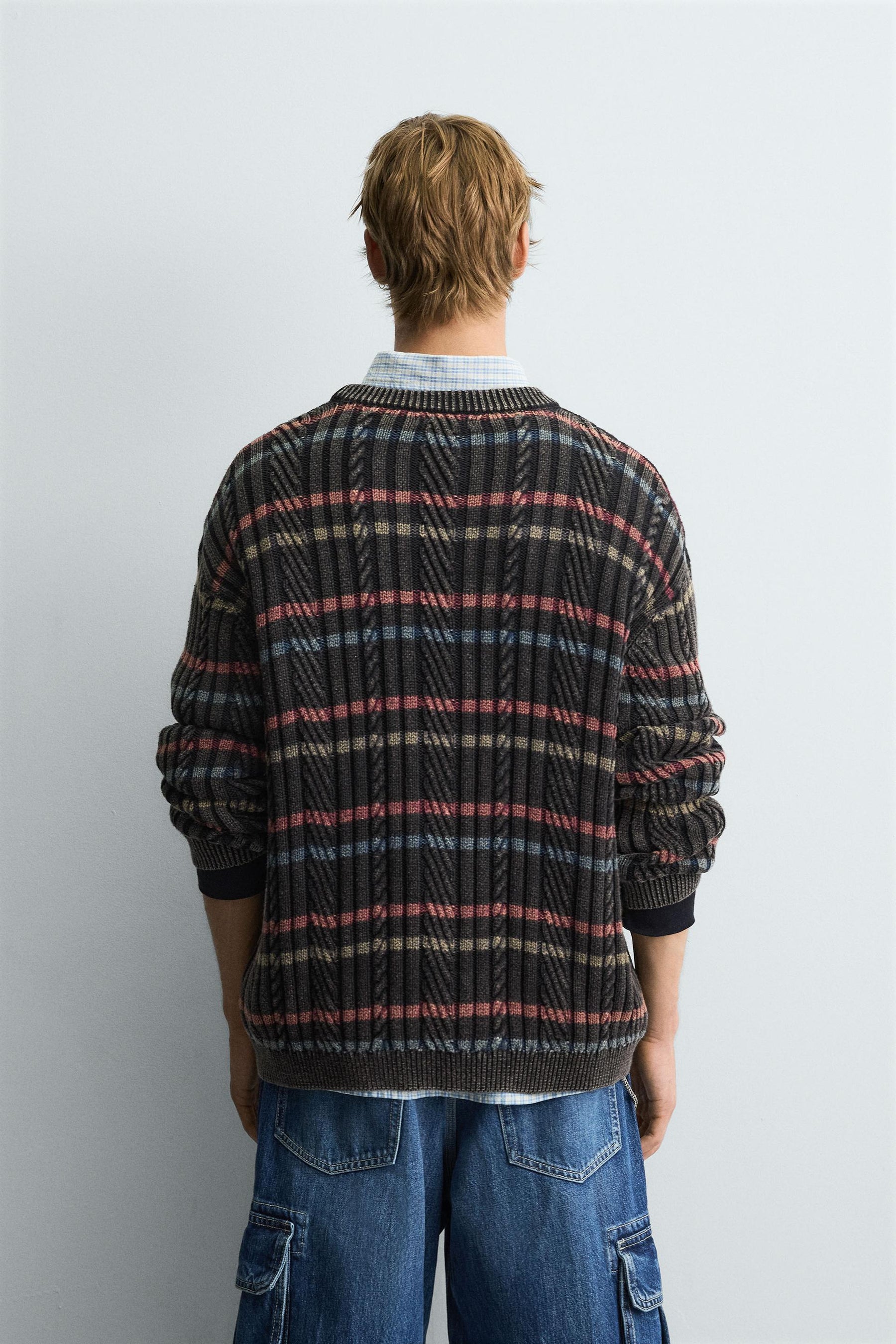 TEXTURED STRIPE SWEATER - Image 3