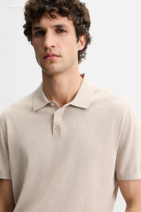 KNIT COTTON - SILK POLO SHIRT - Image 5