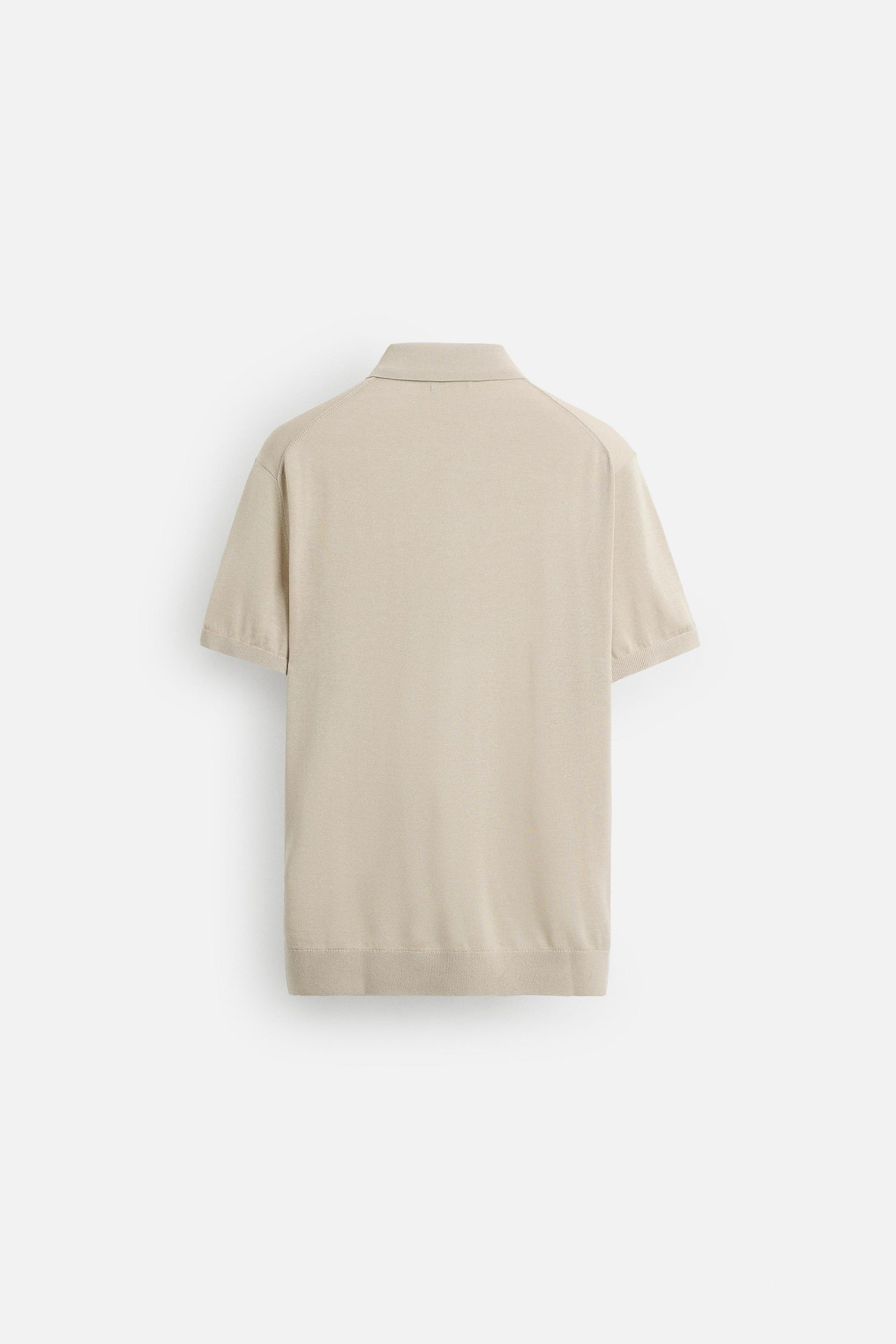 KNIT COTTON - SILK POLO SHIRT - Image 7