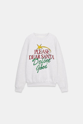 Sweatshirt mit Weihnachtsslogan