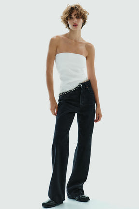 Trägerloses Juwelen-Top