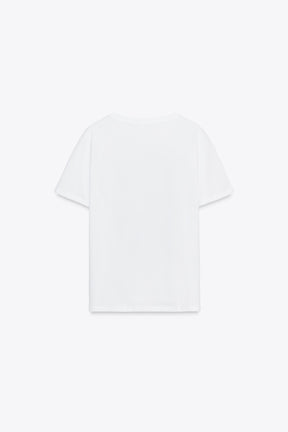 T-Shirt mit Metallic-Print