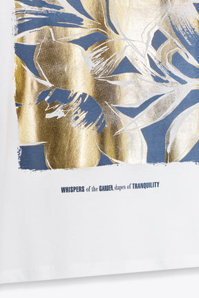 T-Shirt mit Metallic-Print
