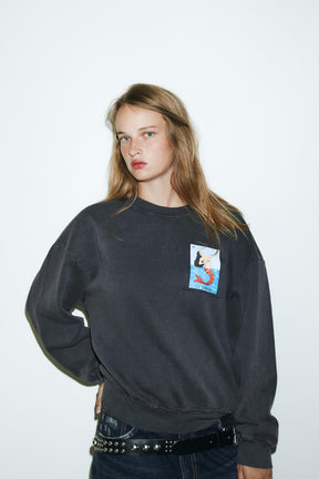 Sweatshirt mit Wascheffekt