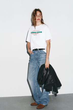 T-Shirt mit Textaufdruck