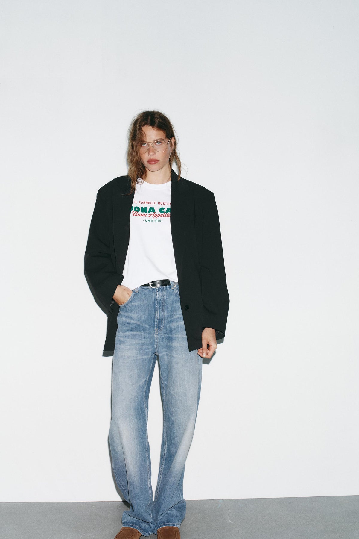 T-Shirt mit Textaufdruck