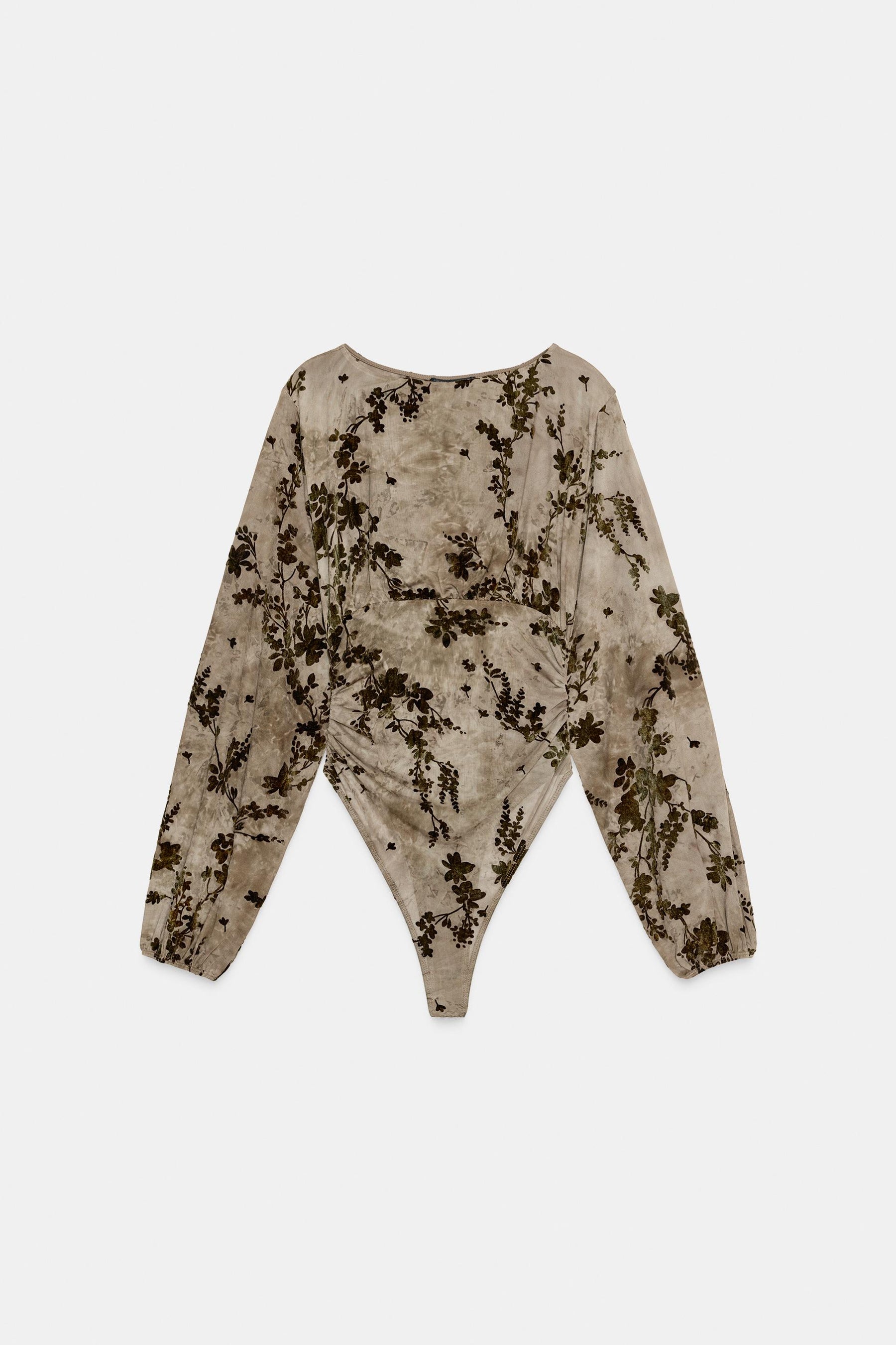 Body aus beflocktem Tüll