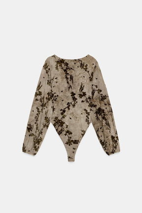 Body aus beflocktem Tüll