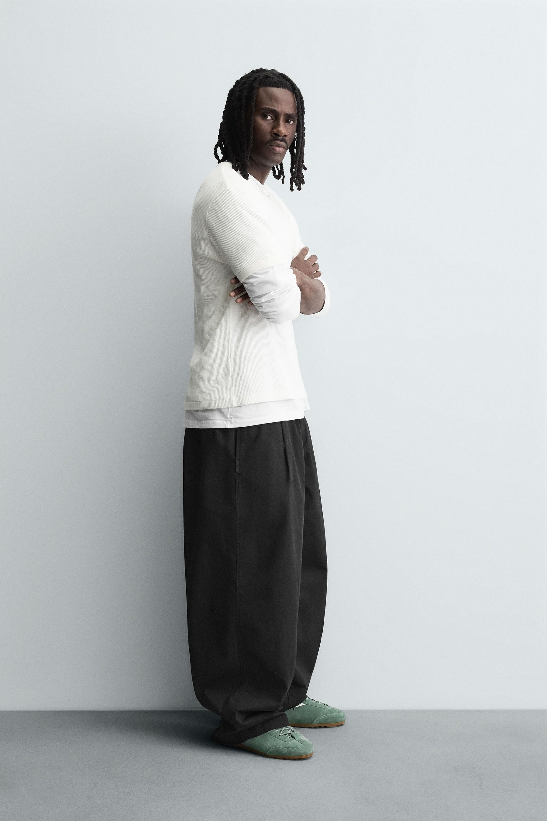 BALLOON FIT PLEATED TROUSERS - Image 4