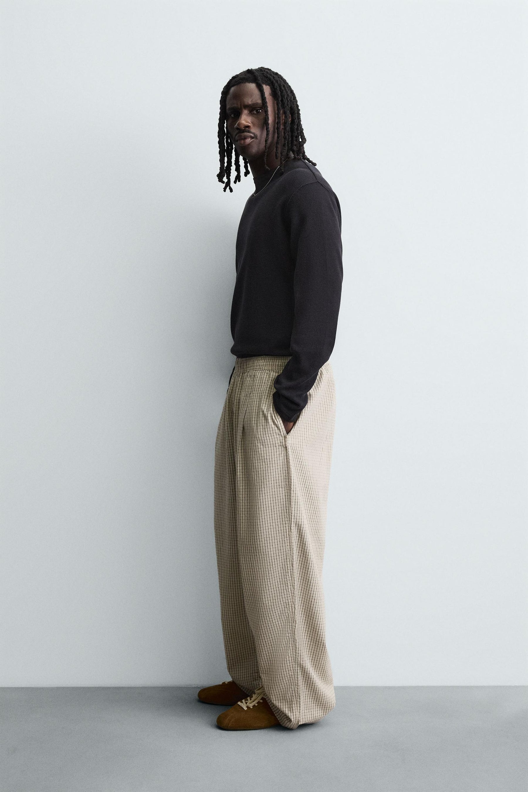 BALLOON FIT PLEATED TROUSERS - Image 4