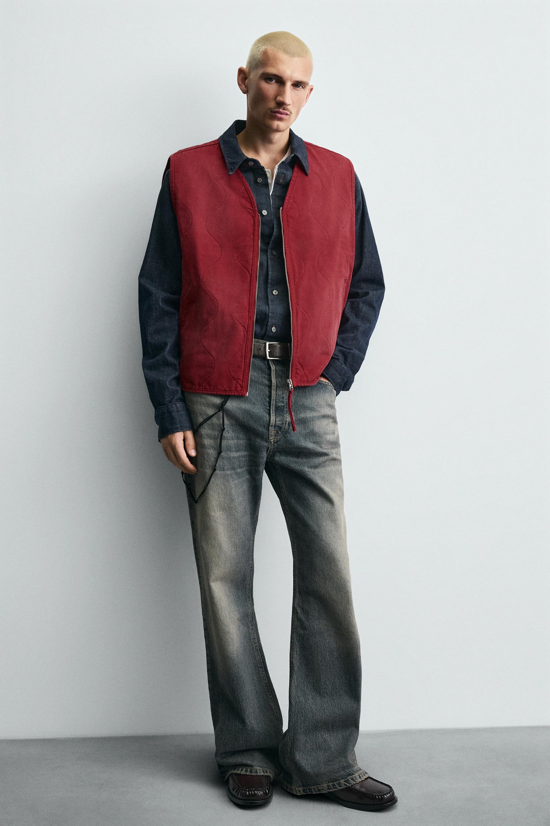 WASHED TOPSTITCHED WAISTCOAT - Image 5