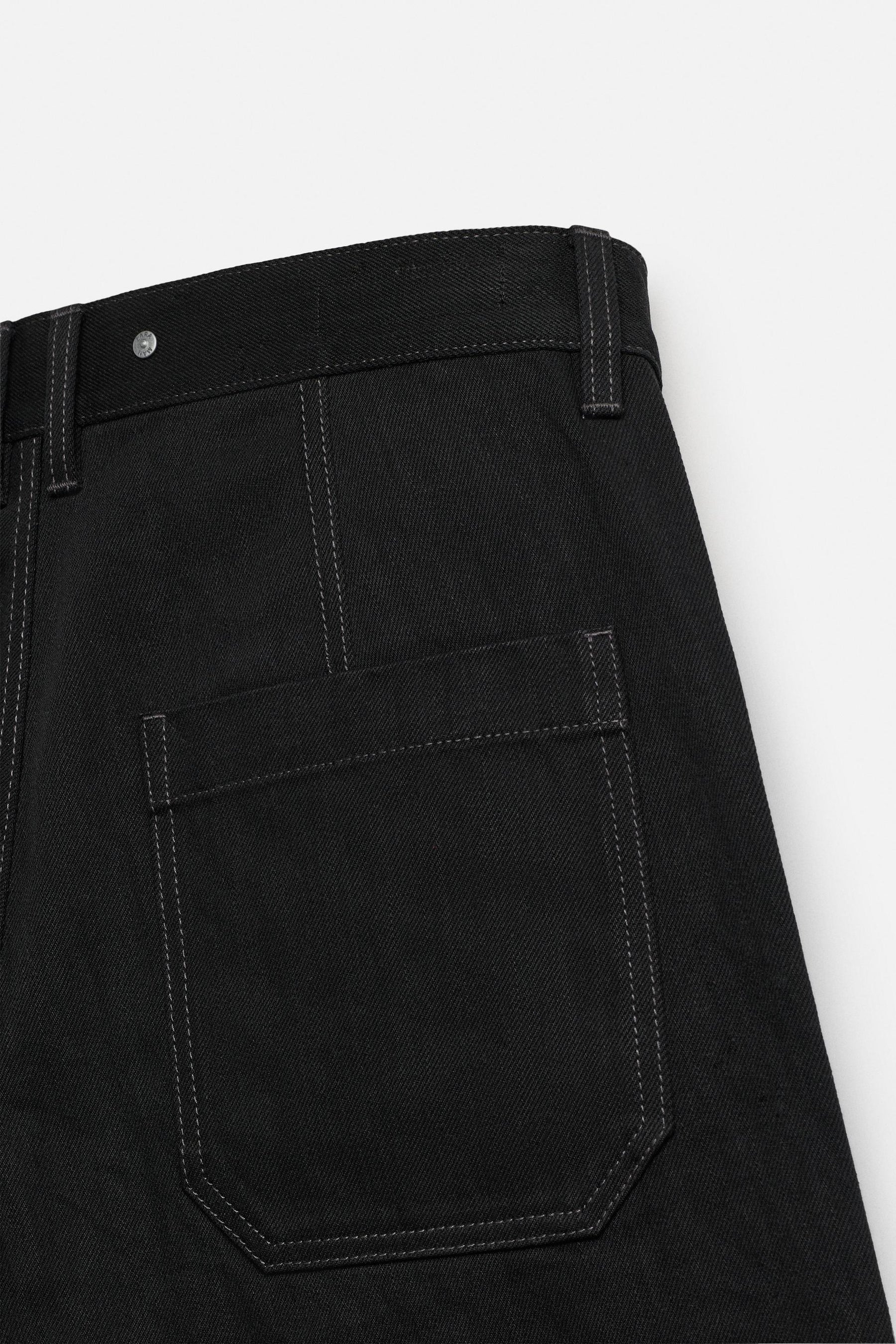 BAGGY FIT DENIM BERMUDA SHORTS WITH STITCHING - Image 7