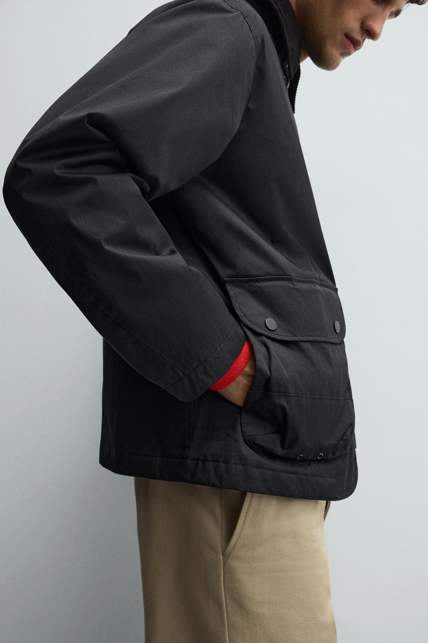 CONTRAST COLLAR PARKA - Image 6