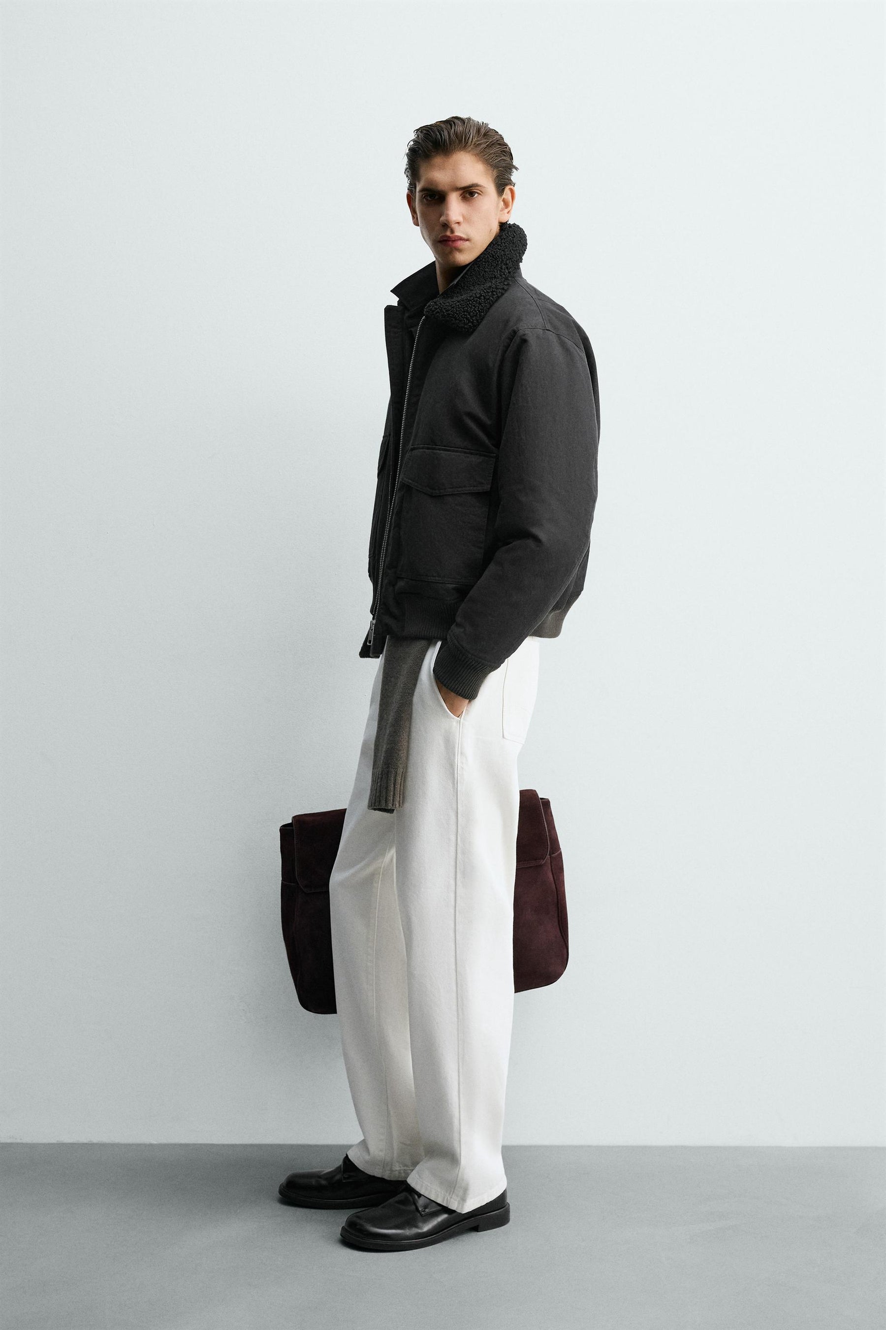 CONTRAST BOMBER JACKET - Image 4