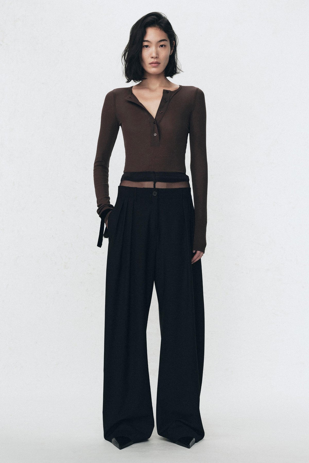 Henley-Kragen-T-Shirt