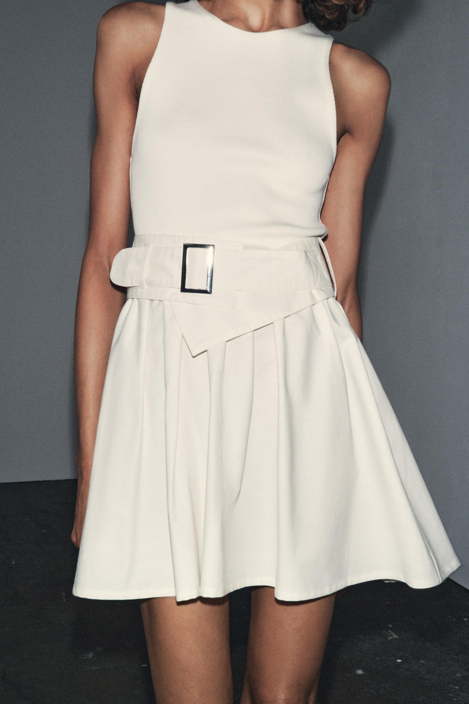 Twillkleid mit Gürtel