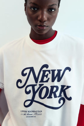 Kurzarm-T-Shirt mit Aufdruck