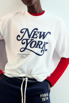 Kurzarm-T-Shirt mit Aufdruck