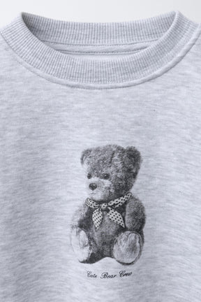 SWEATSHIRT WITH BEAR PRINT - Image 5