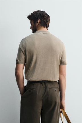 VISCOSE BLEND KNITTED POLO SHIRT - Image 2
