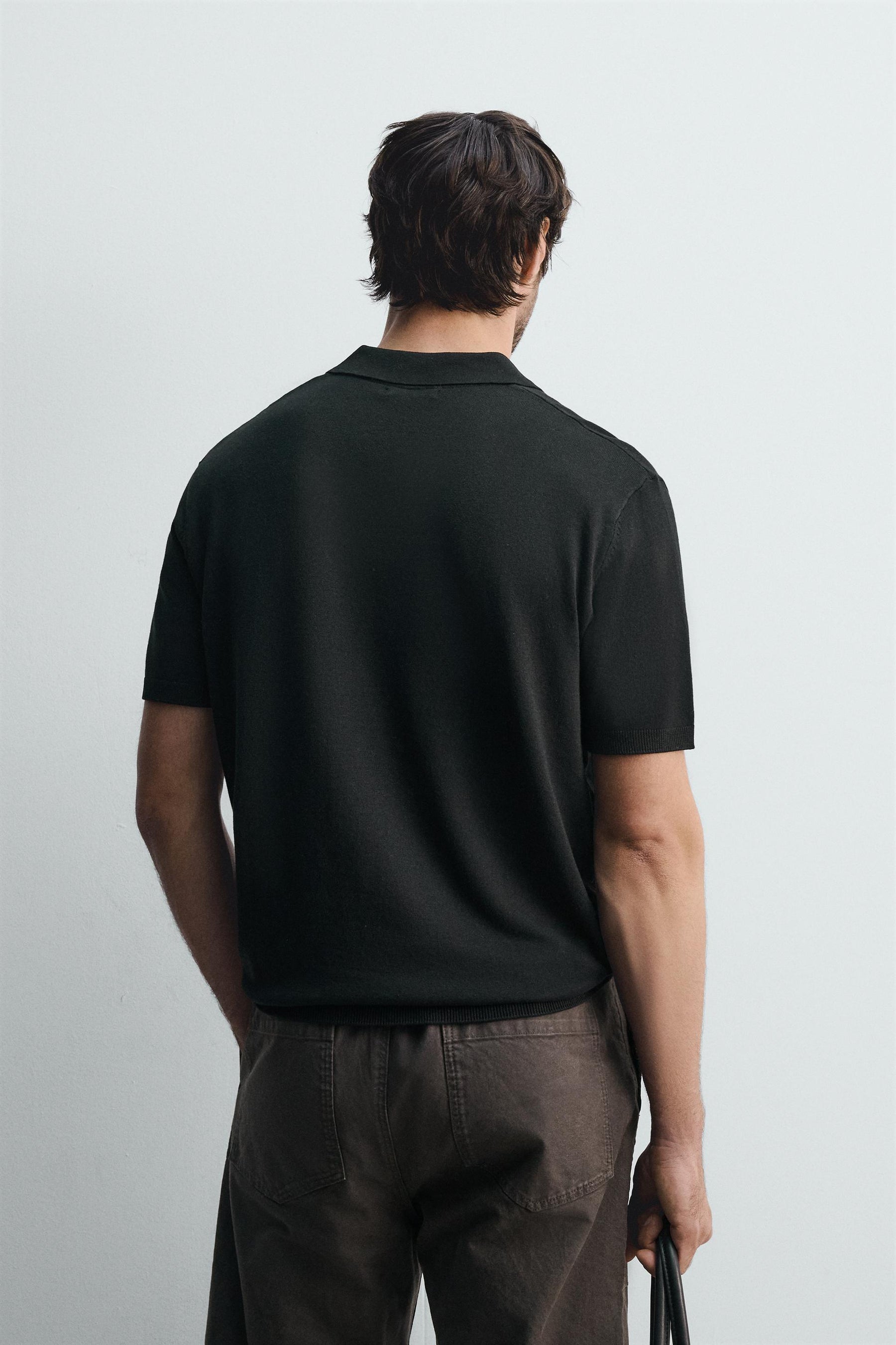 VISCOSE BLEND KNITTED POLO SHIRT - Image 3