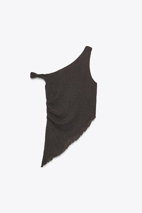 Strukturiertes asymmetrisches Modetop