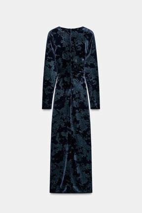 VELVET MIDI DRESS WITH HARDWARE - Image 2