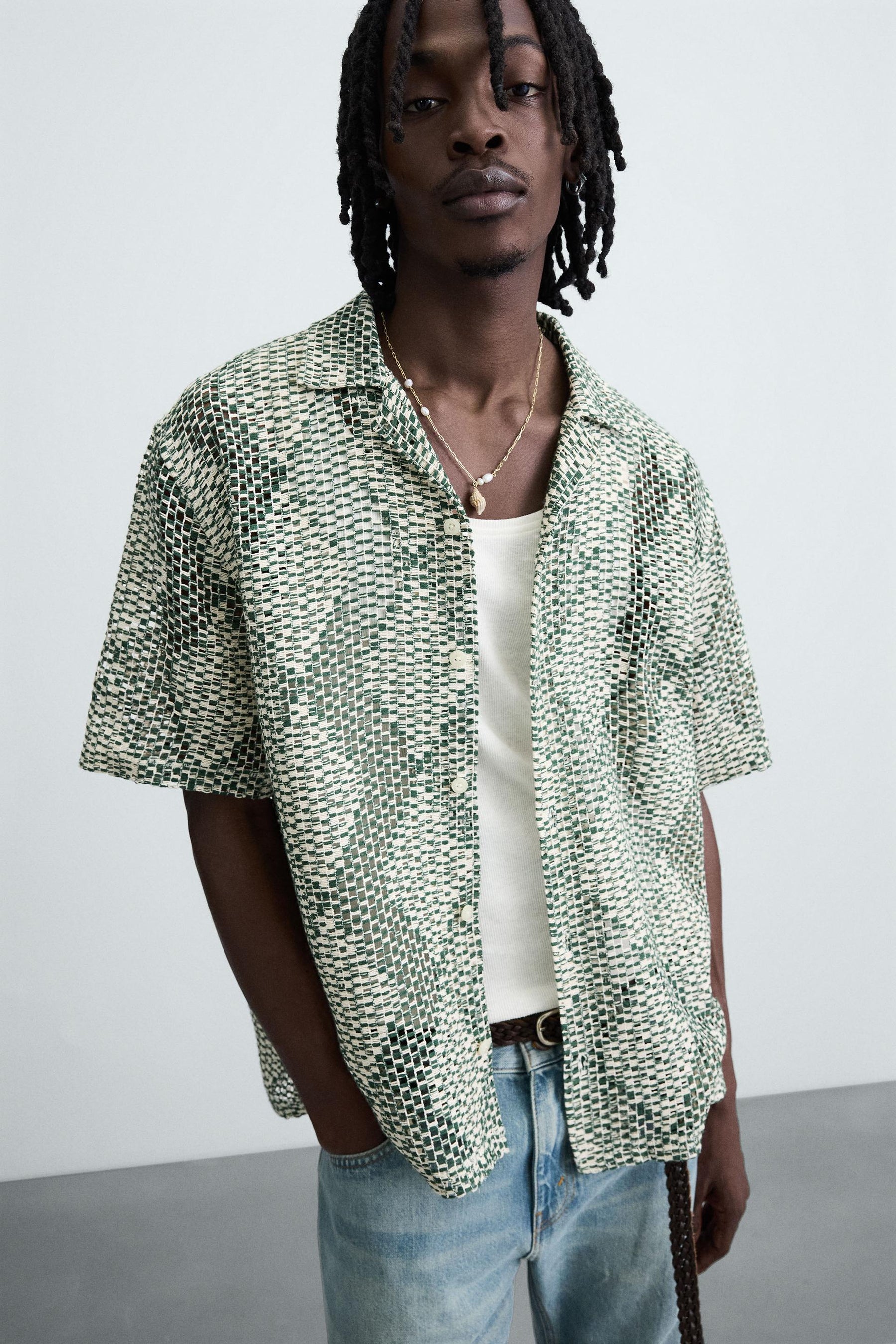 CROCHET TEXTURED SHIRT - Image 5