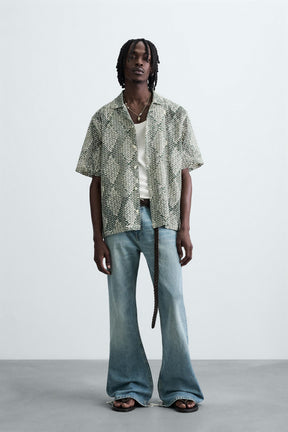 CROCHET TEXTURED SHIRT - Image 1