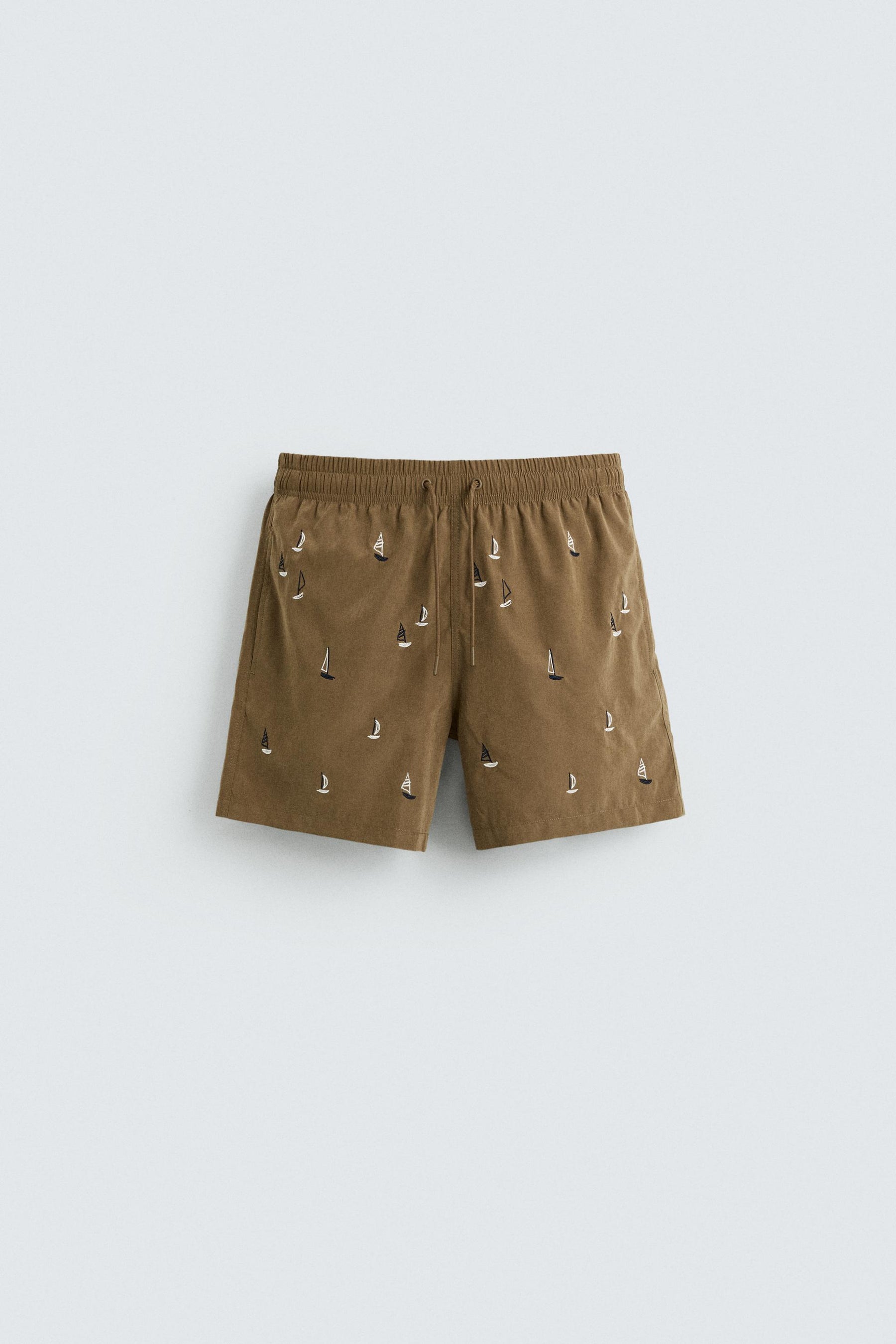 EMBROIDERED MID-LENGTH SWIMMING TRUNKS - Image 6