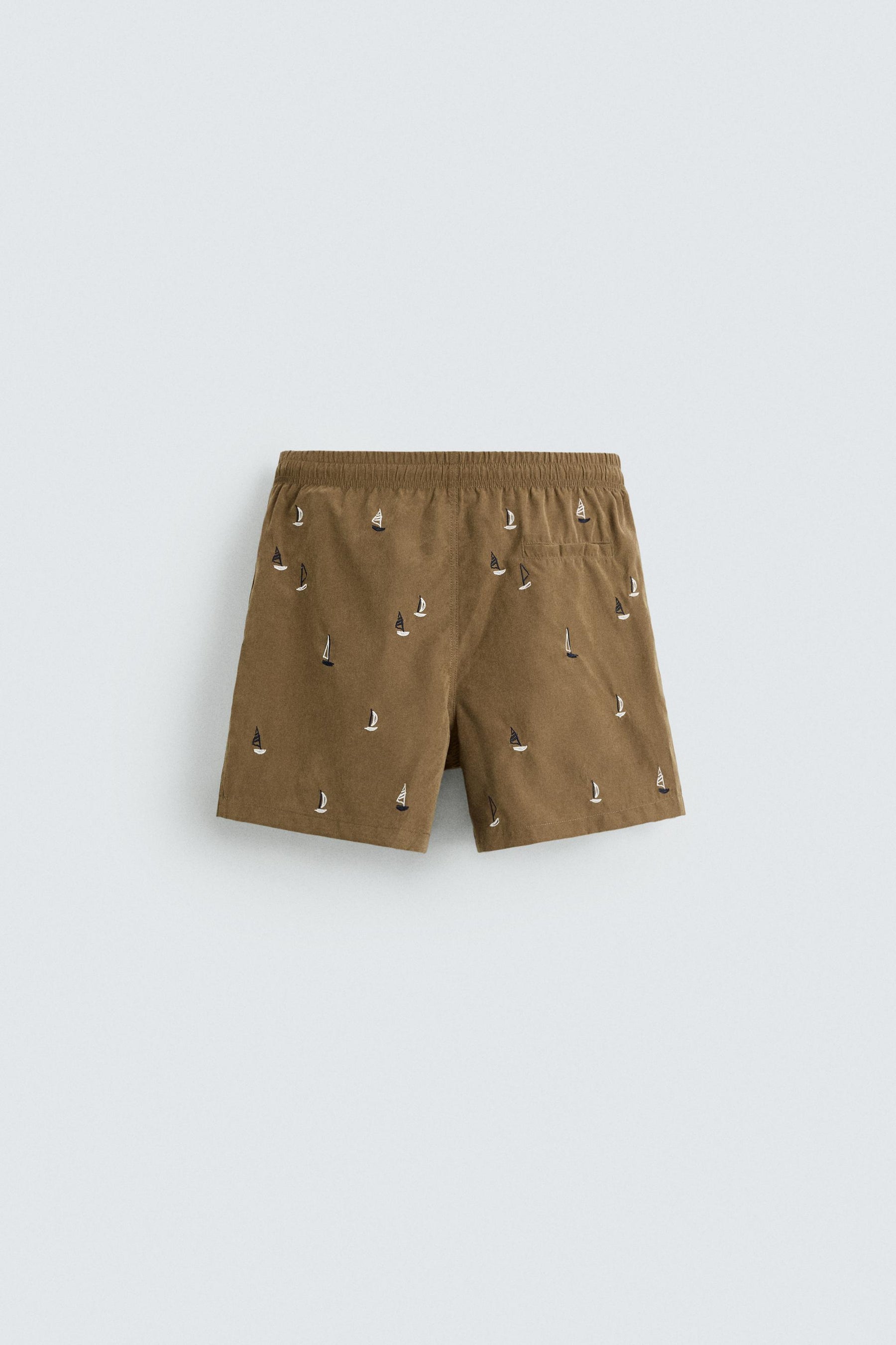 EMBROIDERED MID-LENGTH SWIMMING TRUNKS - Image 7