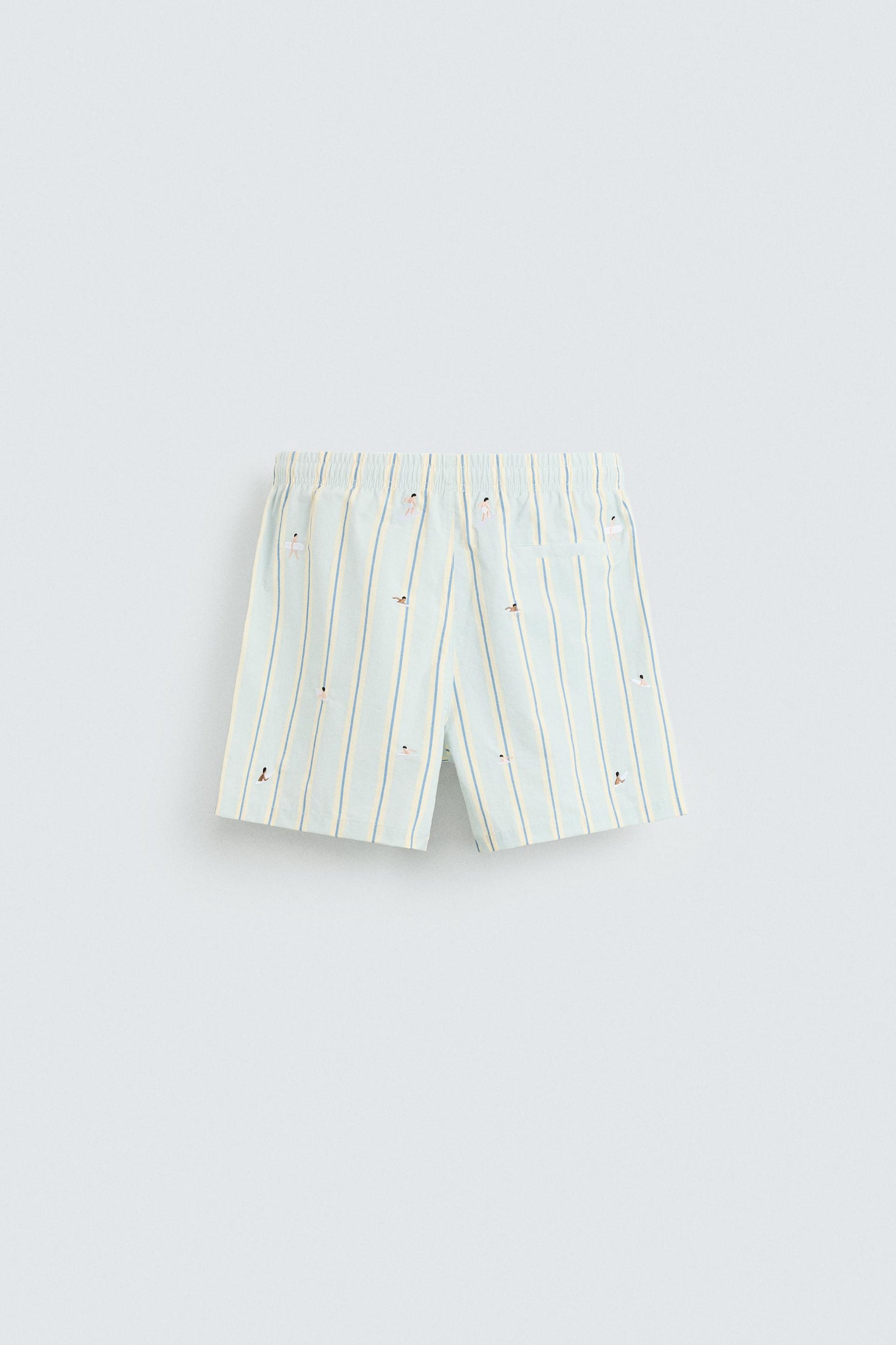 EMBROIDERED MID-LENGTH SWIMMING TRUNKS - Image 7