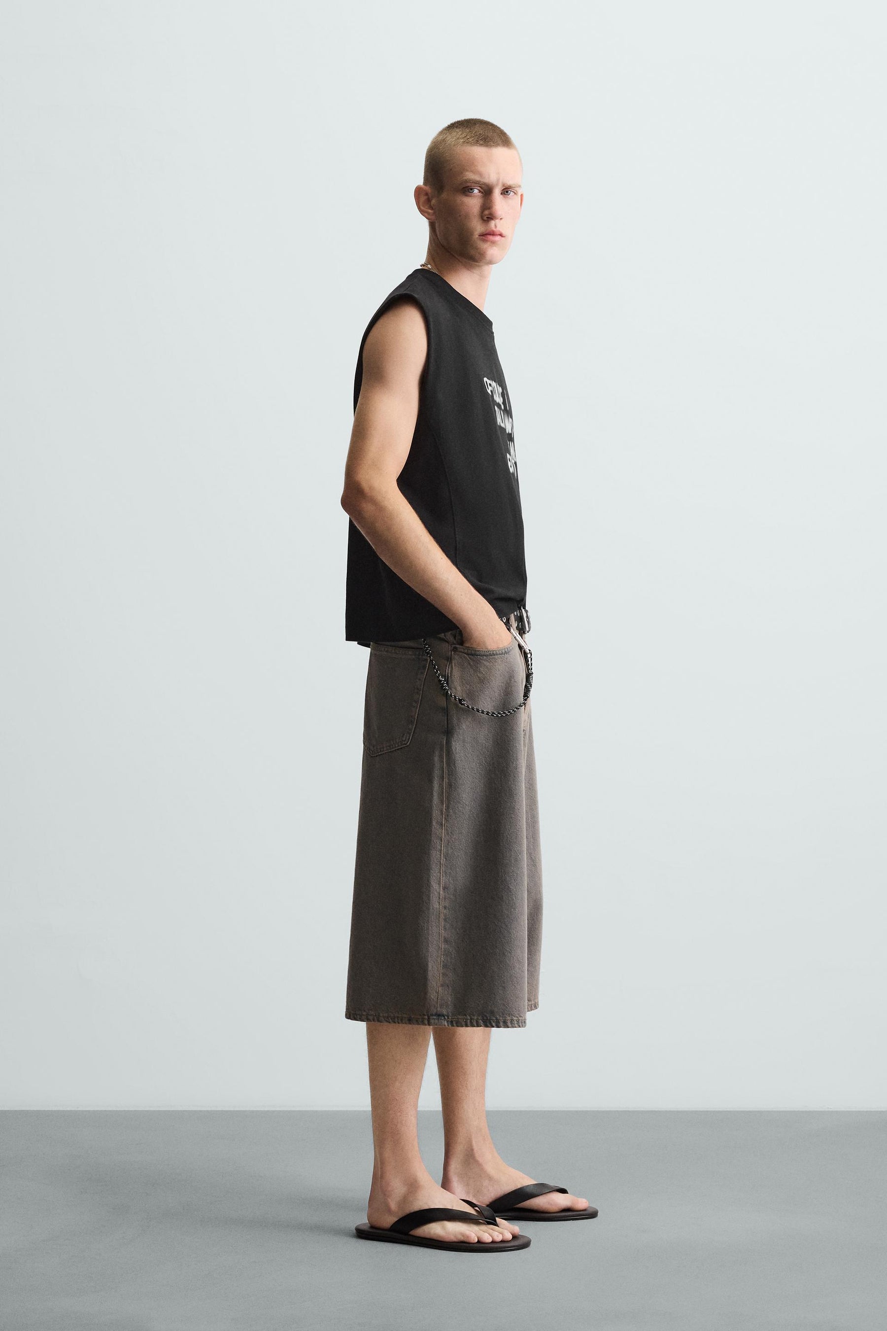 SLOGAN PRINT TANK TOP - Image 4